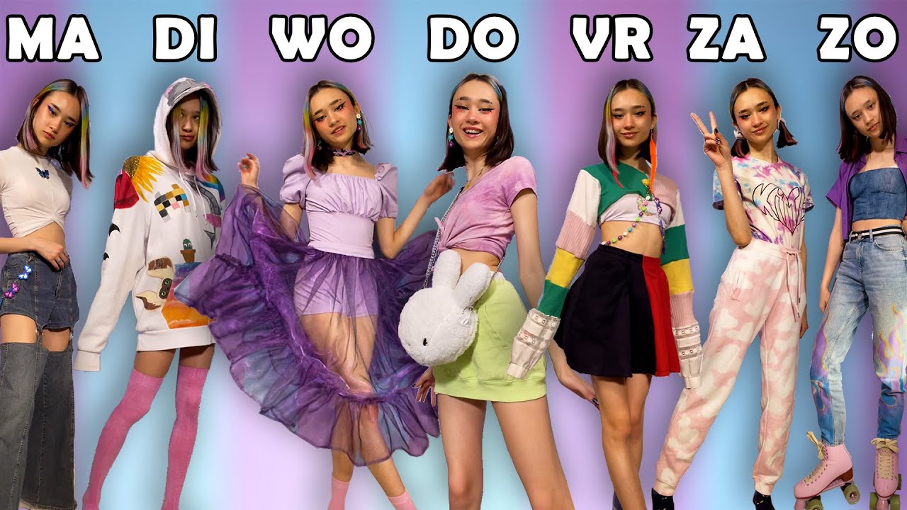 EEN WEEK LANG ZELFGEMAAKTE KLEDING DRAGEN | Challenge