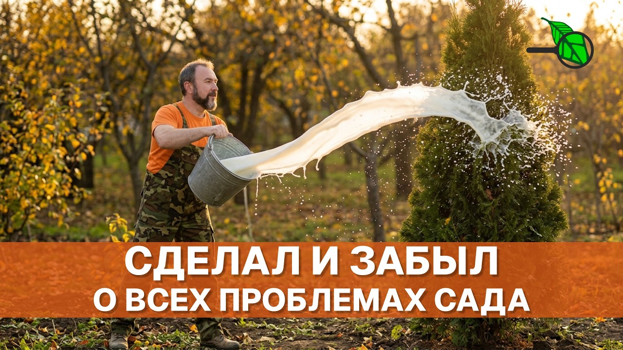 🤯 ОБЛИЛ САД МАСЛОМ И БОЛЕЗНИ УШЛИ НАВСЕГДА! Копеечная осенняя обработка сад