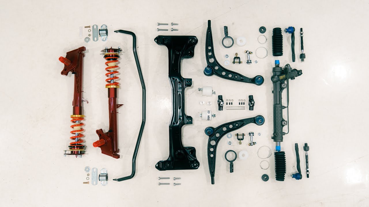 Complete BMW E30 Front Subframe And Suspension Restoration