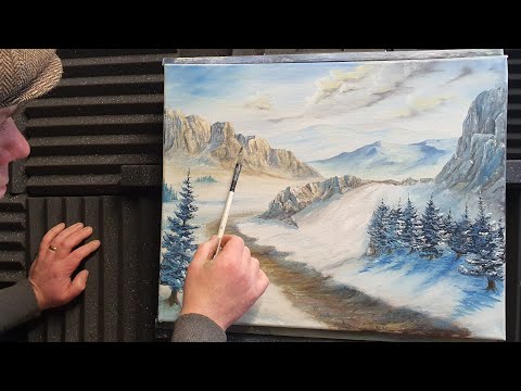 OIL PAINTING a Mountain Pass landscape #art #landscape