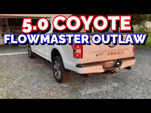 2019 Ford F-150 5.0L COYOTE V8 DUAL EXHAUST w/ FLOWMASTER OUTLAW & RESONATOR DELETE!