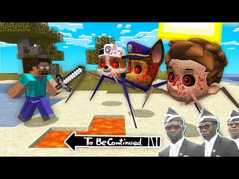 Return of Real spider PAW PATROL.EXE vs Herobrine in Minecraft - Coffin Meme