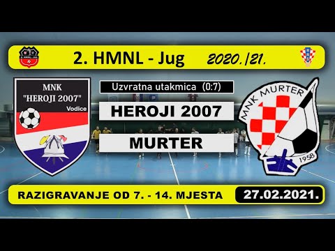 2. HMNL Jug, od 7.-14.: HEROJI 2007 - MURTER  1:4, 27.02.2021.