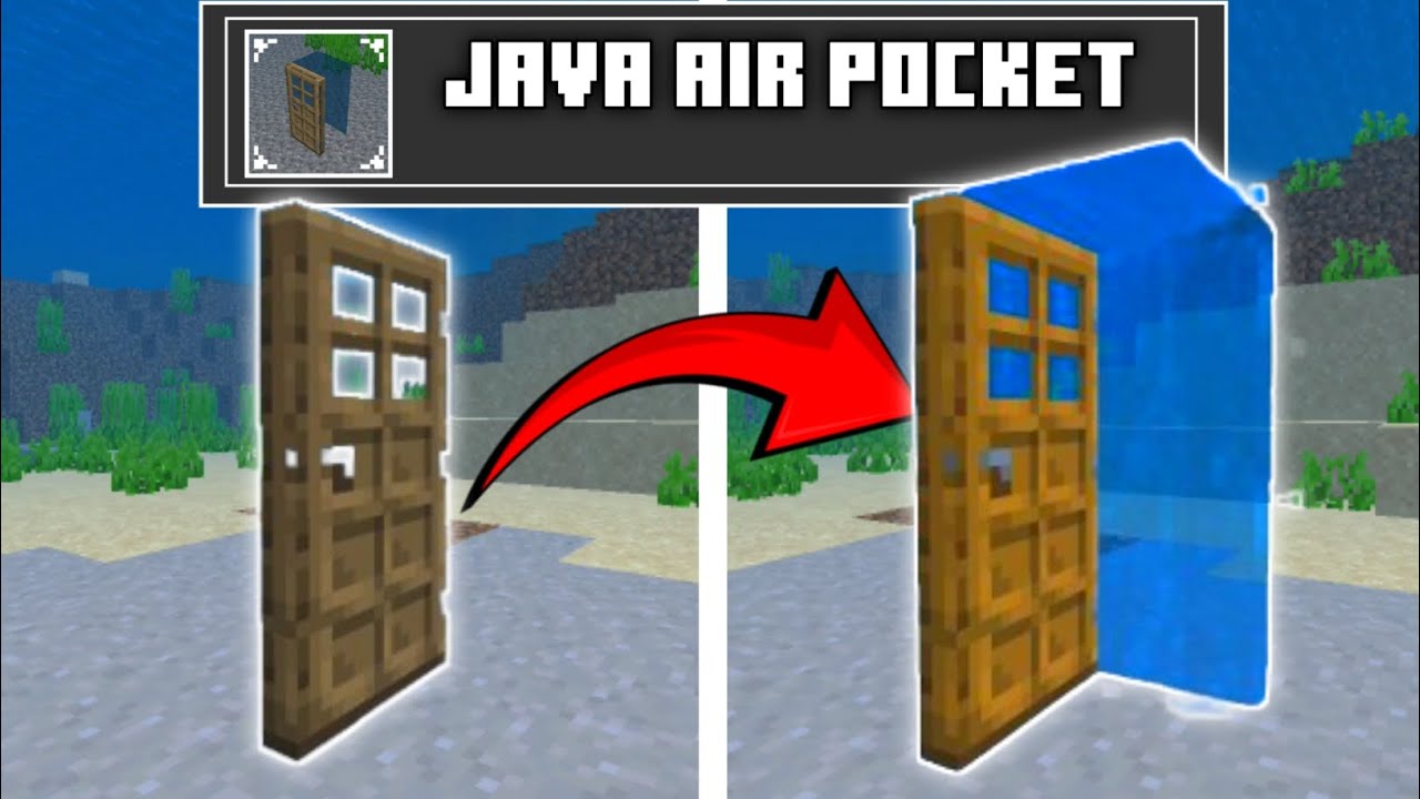 Java Door Air Pocket Addon Minecraft Bedrock/MCPE 1.26+ 🌊 | Breathe Underwater Easily