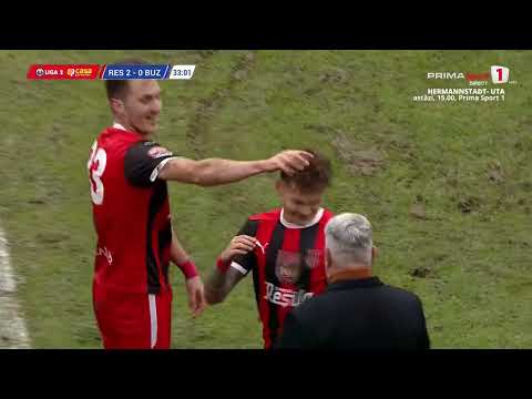 REZUMAT Liga 2  CSM Reșița - Metalul Buzău 2-0. Victorie cu om în minus pentru reşiţeni