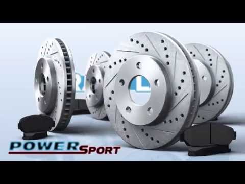 PowerSport Drilled & Slotted x4 with Ceramic Pads