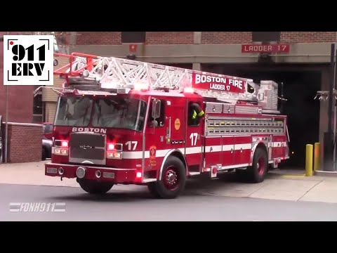 Boston Fire NEW Ladder 17 Responding with Rumbler