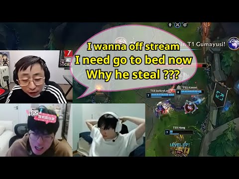 All Chinese Angry Reaction Kanavi Steal Jackeylove Kill - T1 vs TES