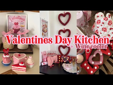Decorating My Kitchen & Wine Cooler for Valentine’s Day 💕 | Cozy Decor
