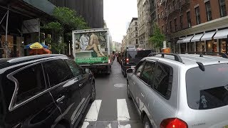 Lane Splitting an insane traffic jam in New York City