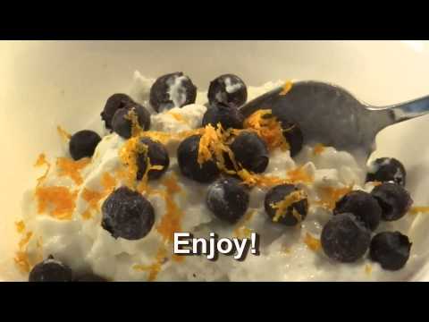 Blueberry Cottage Cheese Snack - In Less Than a minute!