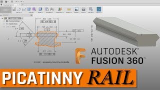 Picatinny Rail from Drawing to 3D Model in Fusion 360 - FF113