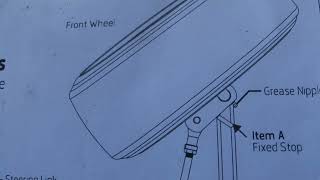 Greenfield ride on mower steering adjustments and repair, Tie rod replacement.