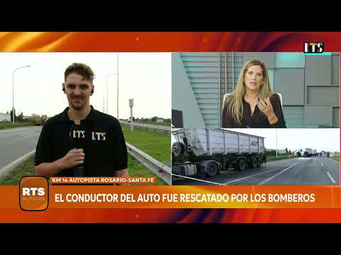 CHOQUE MÚLTIPLE EN LA AUTOPISTA ROSARIO–SANTA FE | UN HERIDO TRASLADADO EN HELICÓPTERO