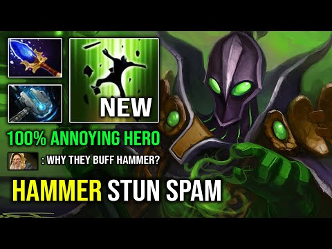 WTF Solo Mid Rubick 1st Item Meteor Hammer 100% Most Annoying AOE Stun 7.32e Dota 2