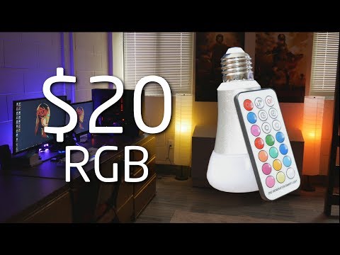 $20 Cheap RGBW "Smart" Lightbulbs for your Room & Setup! - Phillips Hue Alternative | OzTalksHW