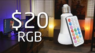 $20 Cheap RGBW "Smart" Lightbulbs for your Room & Setup! - Phillips Hue Alternative | OzTalksHW