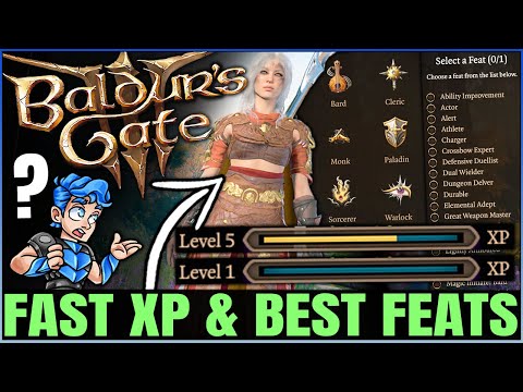 Baldur's Gate 3 - How to Level 1 to 5 FAST & Get OP Early - Best Feat For ALL Classes - Build Guide!