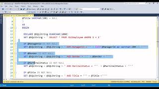 8.How to Pass Parameters dynamically in Stored Procedure using Dynamic SQL in SQL Server || Telugu