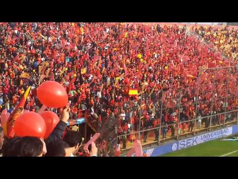 "Unión Española campeón Torneo de Transición 2013" Barra: Fúria Roja • Club: Unión Española