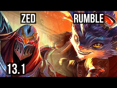 ZED vs RUMBLE (MID) | 6/0/16, 1.9M mastery, 500+ games, Dominating | EUW Master | 13.1