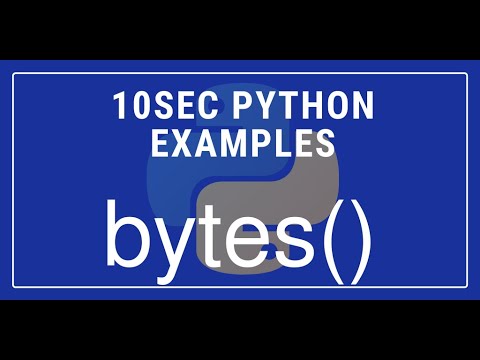 10sec Python Examples Bytes Built In Function By Code Recipe