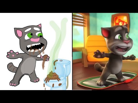 Laugh with My Talking Tom 2 Funny Drawing Meme -Try not To laugh 😂😂