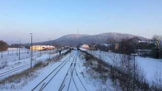 preview picture of video 'Bahnhof Löbau im Winter/Löbau station in the winter'