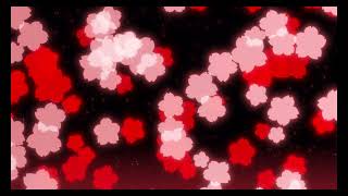 【With BGM】🌸Motion graphics background with soaring Red neon cherry blossoms🌸