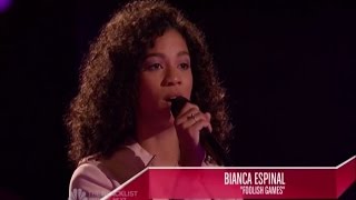 The Voice 2014: Bianca Espinal - "Foolish Games" (Non-Chair Turner)