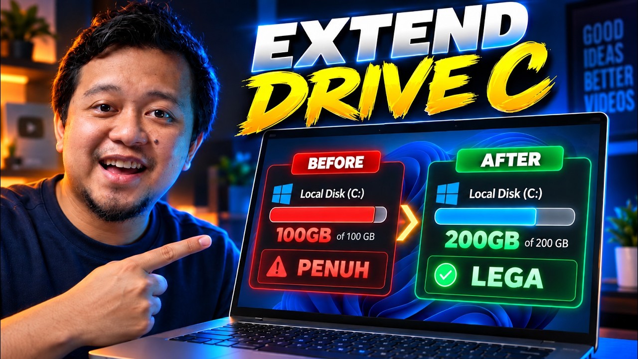 JANGAN PANIK! Cara Menambah Local Disk C Tanpa Menghapus Data GRATIS