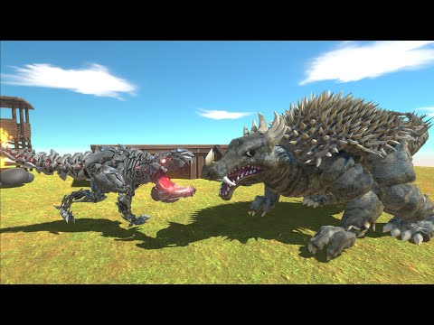 NEW UPDATE! TEK - REX VS ANGUIRUS - Animal Revolt Battle Simulator