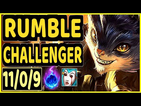EVROT (RUMBLE) - 11/0/9 KDA MID CHALLENGER GAMEPLAY - BR