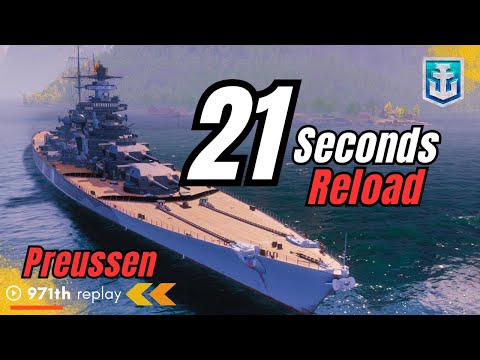 PREUSSEN Battleship: NO SECONDARY Build Captain Skills / WoWs / World of Warships #gaming