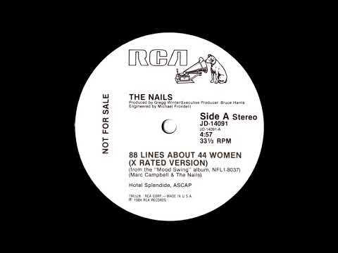 The Nails - 88 Lines About 44 Women (X Rated Version) 1984