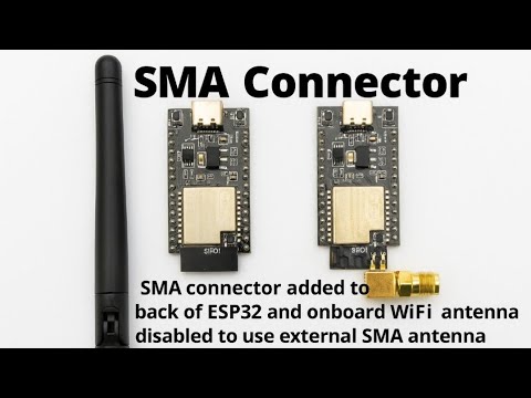 Esp32 Antenna Mod ,how to get a massive improvement in transmission range, easy SMA mod for esp32.