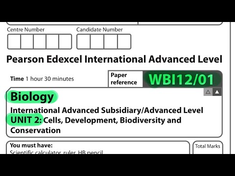 A level | Biology | unit 2 | Edexcel | October 2022
