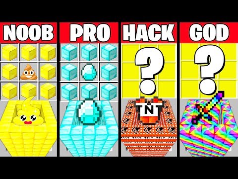 Minecraft Battle: SUPER PIT CRAFTING CHALLENGE - NOOB vs PRO vs HACKER vs GOD ~ Funny Animation