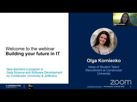 Webinar "Building you future in IT" by Constructor University and JetBrains