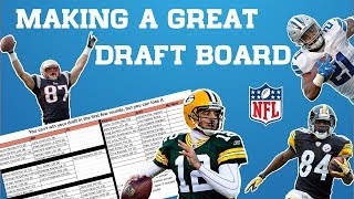 How To Make A Great NFL Fantasy Draft Board