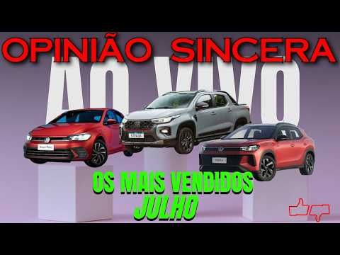 Carros mais vendidos de julho de 2026, novo Jeep Avenger e mais! Venha tirar suas dúvidas ao vivo