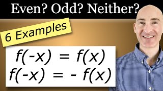 Is the Function Even, Odd, or Neither? (6 Examples)