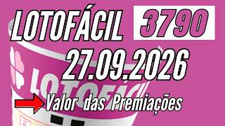 Resultado Lotofácil 3790 de hoje 27/09 resultado loto fácil de hoje