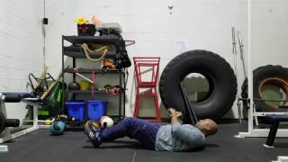 Hollow Body Hold with Single Arm Press exercise video thumbnail