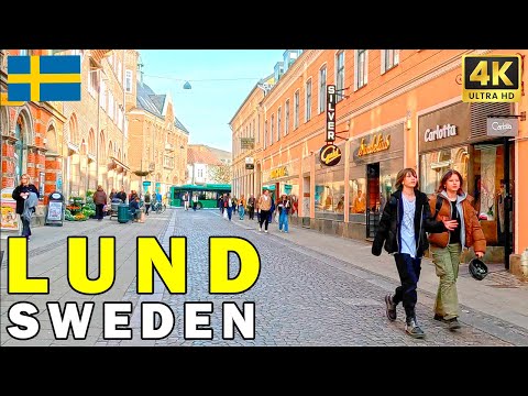 🇸🇪 LUND, SWEDEN Virtual Walking Tour 4K 60fps | First-Person POV Walk