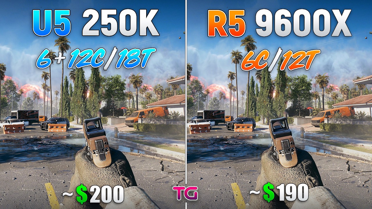 Ultra 5 250K Plus vs Ryzen 5 9600X - Test in 10 Games