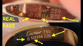 Real vs Fake Cartier love ring. How to spot original Cartier gold ring