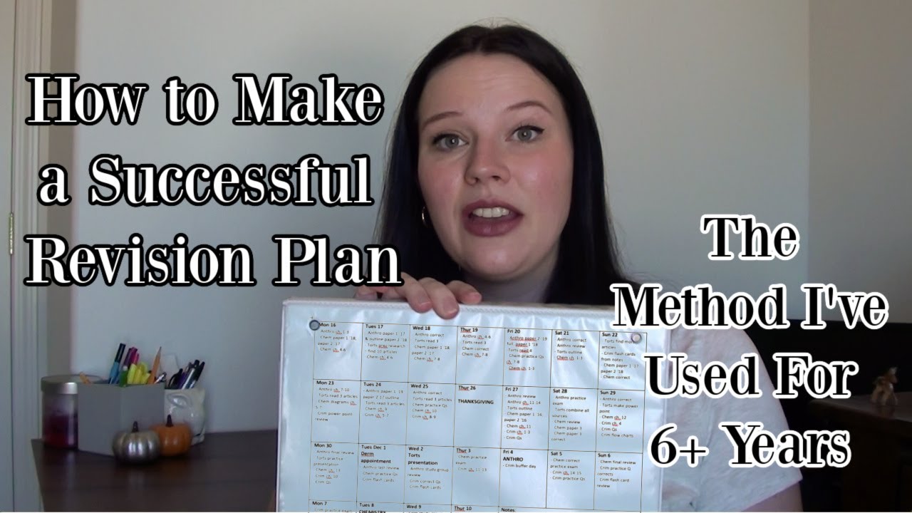 Make An Exam Revision Plan/Time Table that WORKS