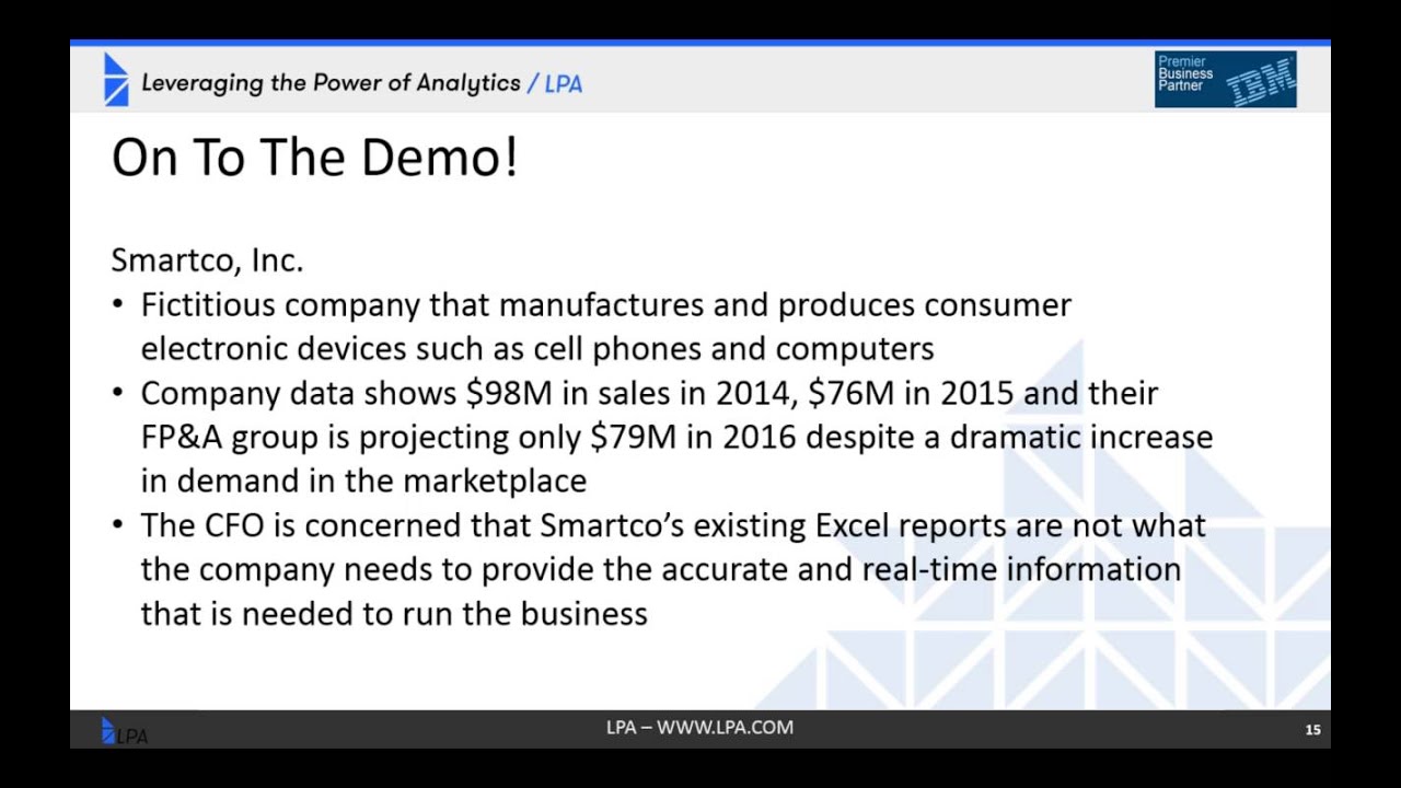 Webinar: Planning Analytics -  Advanced Reporting & Predictive Analysis