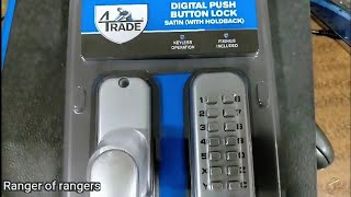 Door Lock  - Digital Push button lock - Installation